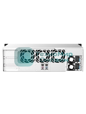 Сетевое хранилище без дисков SMB QNAP TS-1673AU-RP-16G NAS 16 HDD trays, 2x 2.5 GbE, rackmount, 2 PSU. 4-core AMD V1500B 2,2 GHz,RAM 16 Gb (1 x 16 GB) up to 32 Gb (2 x 16 GB). W/o rail kit RAIL-B02