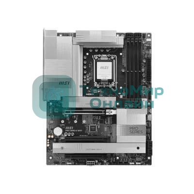 Материнская плата MSI PRO Z890-A WIFI, LGA 1851, Intel Z890, 4xDDR5, 4xSATA, 4xM.2, 1xPCIe 5.0 x16, 2xPCIe 4.0 x4, 1xHDMI, 2xUSB-C Thunderbolt 4, 1xUSB-C 3.2 Gen 2, 3xUSB-A 3.2 Gen 2, 4xUSB-A 3.2 Gen 1, 1x 5Gb LAN, 2x3.5 мм, 7.1, ATX