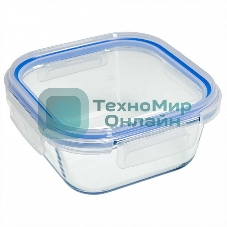 Форма для запекания ЗАБАВА РК-0105/2 квадратная с герм. крышкой из жаропр.. стекла 0,8 л 15,2*15,2*6