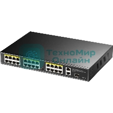 Коммутатор Cudy FS1026PS1, (L2) 24x100 Мбит/с 2x1 Гбит/с, 1SFP, 24PoE, 24PoE+ 300W, неуправляемый