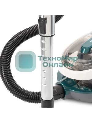 Пылесос Hyundai HYV-C3500 белый/бирюзовый, 380/2220 Вт, уборка сухая, пылесборник контейнер 2.5 л