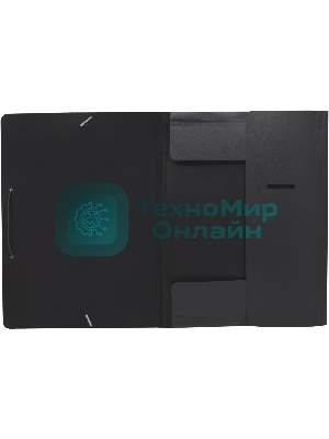 Папка на резинке Silwerhof Eco A4, пластик, корешок 15мм, 0.5мм, черный