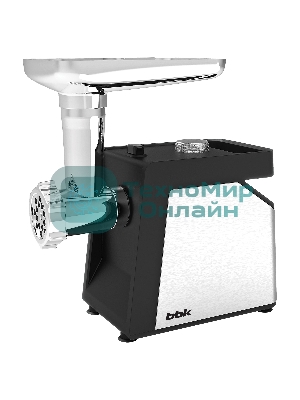 Мясорубка электрическая BBK MG2010 металлик/черный, 2000 Вт, 2.0 кг/мин, реверс, защита от перегрузки, металлический лоток, насадки - 4