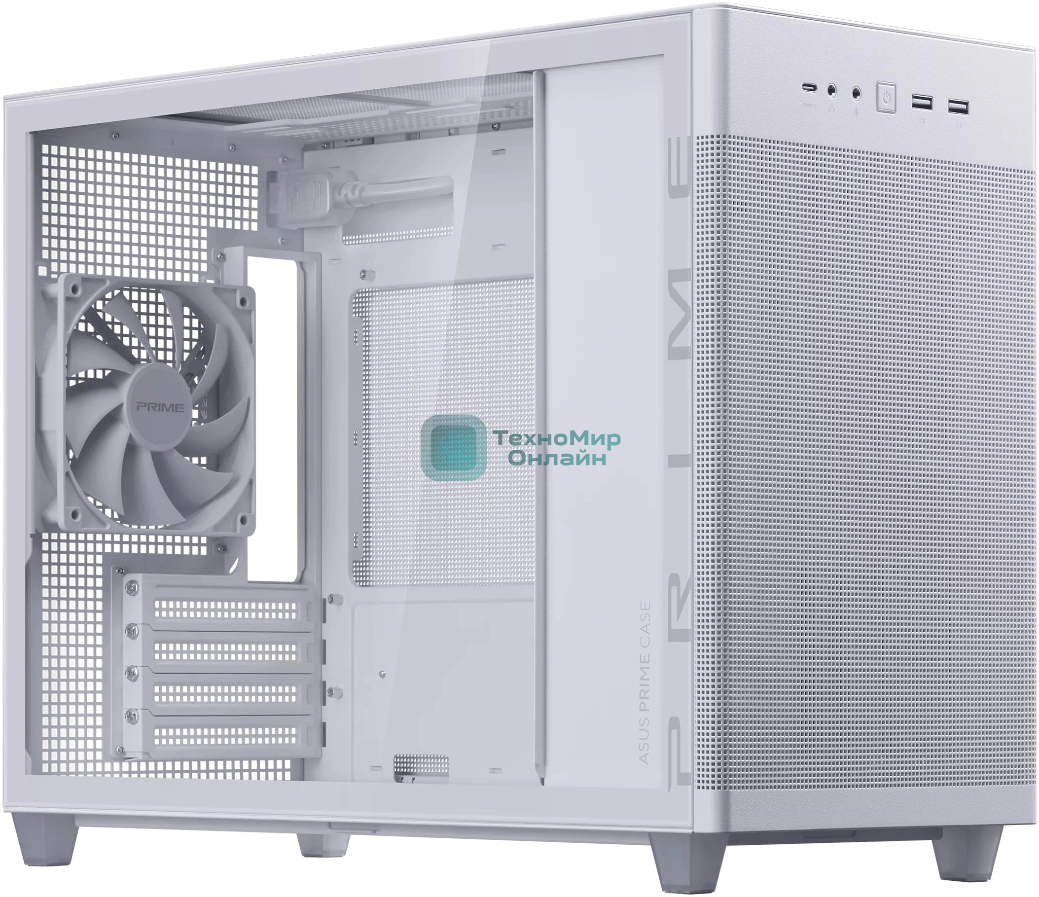 Компьютерный корпус Asus AP201 PRIME CASE TG WHITE AP201/WHT/TG