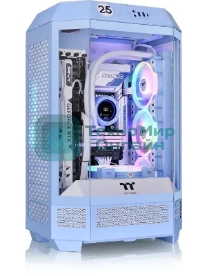 Компьютерный корпус Thermaltake The Tower 300 Hydrangea голубой без БП miniITX 8x120мм 6x140мм 2xUSB 3.0 audio bott PSU