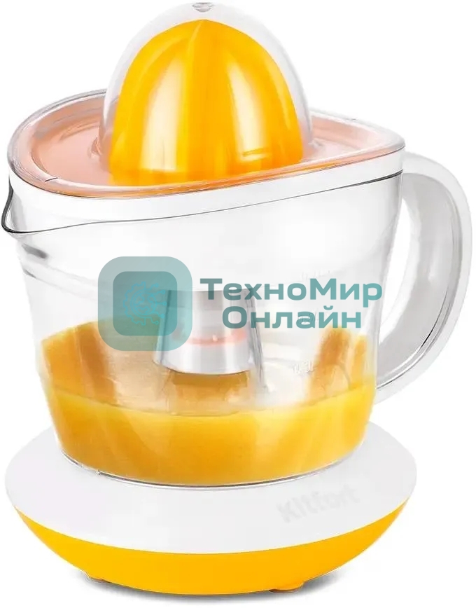 Соковыжималка цитрусовая Kitfort КТ-1148-1 25Вт рез.сок.:700мл. белый/желтый