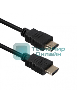 Кабель ACD-DHHM2-18B HDMI 2.0, Golden Plated,19m/19m, черный, 1.8м