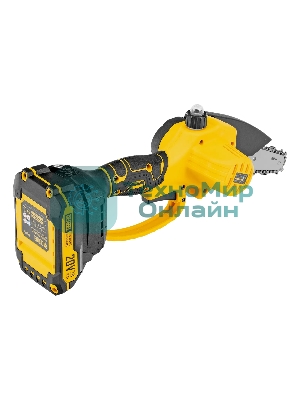 Цепная мини-пила аккумуляторная бесщет. Denzel CCS-150, шина 150 мм, Li-Ion, 20 В