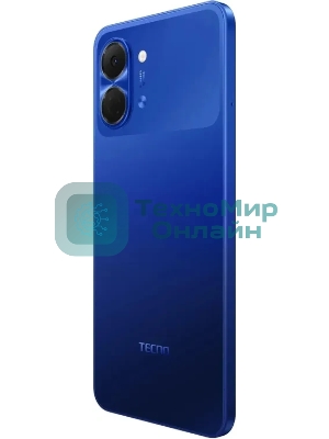 Смартфон Tecno Spark Go 3 128Gb 4Gb синий моноблок 3G 4G 2Sim 6.75