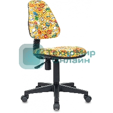 Кресло Бюрократ KD-4 оранжевый, ткань, 120 кг