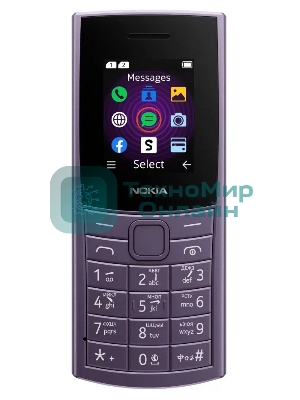 Мобильный телефон Nokia 110 4G TA-1543 DS EAC 48Mb фиолетовый