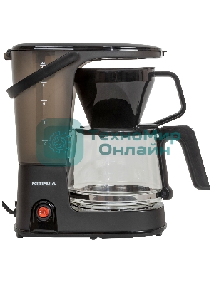 Кофеварка капельная SUPRA CMS-1240 черный, исп. кофе - молотый, 1.25 л, 750 Вт.