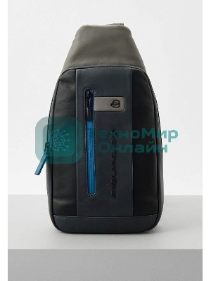 Рюкзак слинг мужской Piquadro Urban CA6540UB00/NGR, кожа, черный/серый