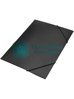 Папка на резинке Silwerhof Eco A4, пластик, корешок 15мм, 0.5мм, черный