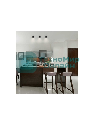 Светильник Gauss LED накладной с рассеивателем 10W 3000K 88х75мм 1/30 черный