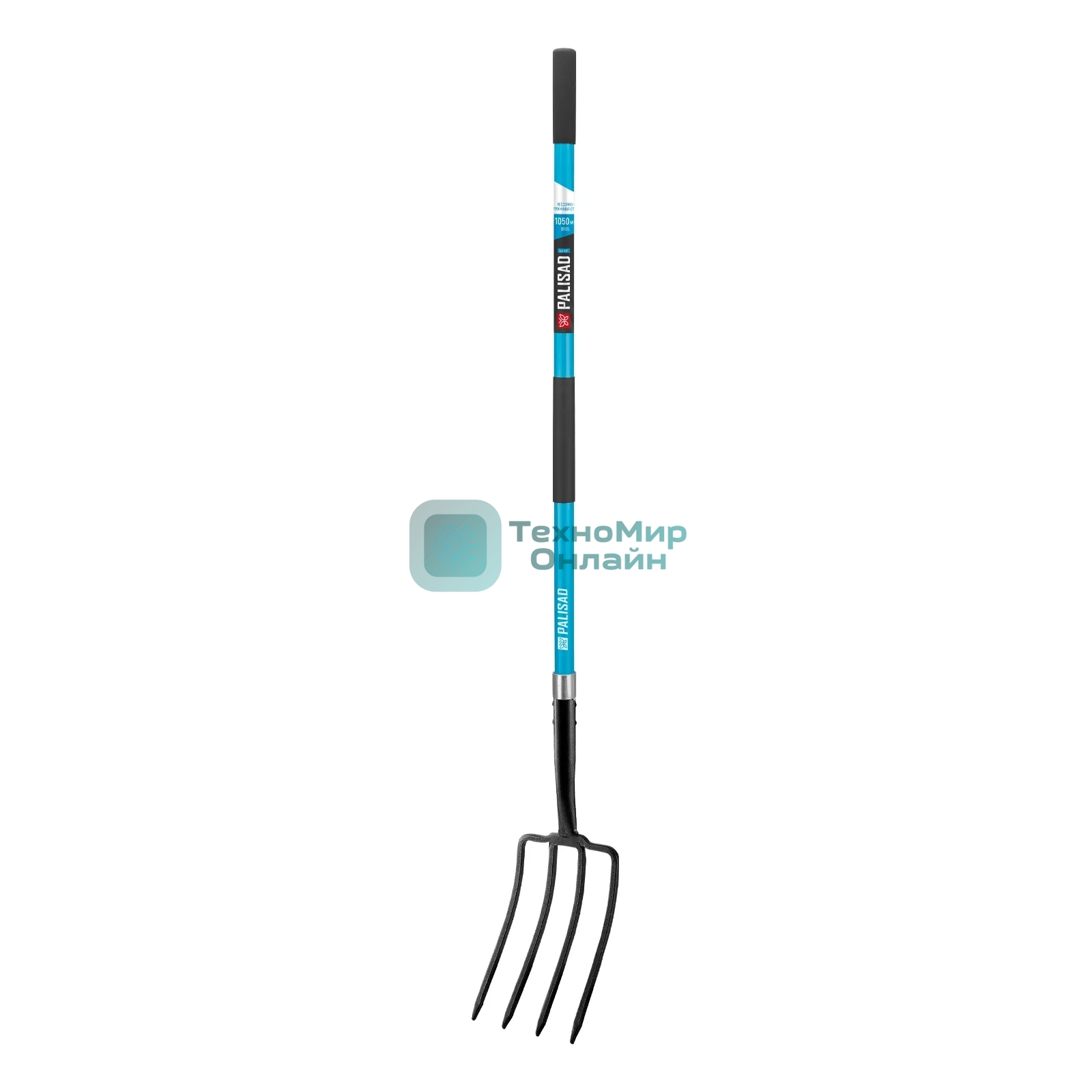 Вилы Palisad LUXE 4-х рогие,огородные,кованые, 190х290х1485 мм, фибергласовый черенок,ПВХ накладка