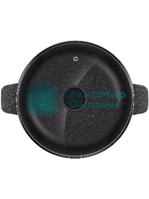 Кастрюля Maunfeld GALAXITE MF24GLX01CR 24 см, 4 л из литого алюминия со стеклянной крышкой