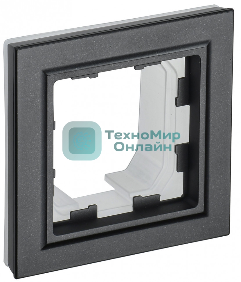 Рамка 1-местная IEK BRITE РУ-1-БрЧ-44 IP44 черный