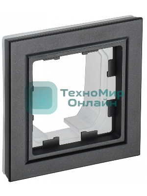 Рамка 1-местная IEK BRITE РУ-1-БрЧ-44 IP44 черный