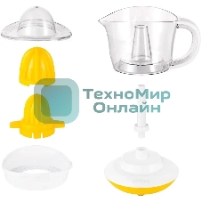 Соковыжималка цитрусовая Kitfort КТ-1148-1 25Вт рез.сок.:700мл. белый/желтый