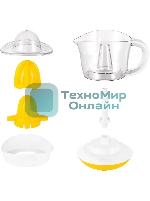 Соковыжималка цитрусовая Kitfort КТ-1148-1 25Вт рез.сок.:700мл. белый/желтый