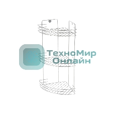 Полка угловая трехъярусная РЫЖИЙ КОТ Vento 19*19*41 см хром (310847)