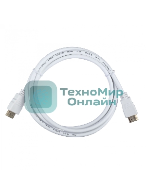 Кабель ACD-DHHM2-18W ACD-DHHM2-18W HDMI 2.0, Golden Plated,19m/19m, белый, 1.8м