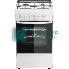 Плита комбинированная Darina 1B KM 441 306 W белый/черный, конфорок 4 шт, духовка 50 л, 50 см x 85 см x 53 см