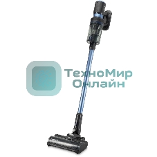 Пылесос вертикальный Hyundai HYV-S7970 серый/синий, питание от аккумулятора, 210 Вт, уборка сухая, пылесборник 0.47 л
