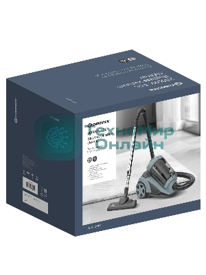 Пылесос Eurostek EVC-3010 синий, 400/2800 Вт, уборка сухая, пылесборник контейнер 3 л