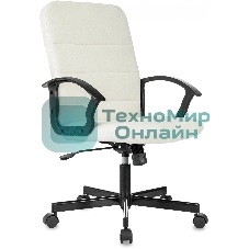 Кресло компьютерное Бюрократ Triest Fabric молочный Velvet 20 крестов. металл черный