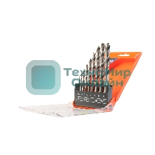 Набор сверл по металлу PATRIOT, HSS, 10 шт: 1,0-10,0 мм, в пластиковом боксе