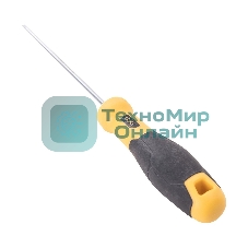 Отвертка шлицевая Deli DL6331001 3х100мм Материал: CR-V. Двухкомпонентная ручка. Хромированная.