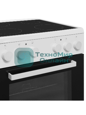 Плита электрическая Maunfeld MEC65CW07 белый, конфорок 4 шт, духовка 60 л, 60 см x 85 см x 60 см