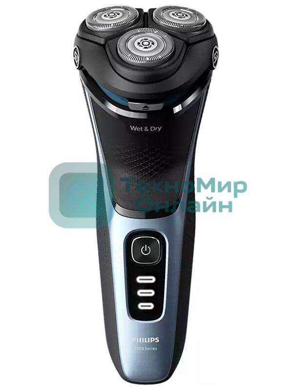 Электробритва Philips S3243/12 черный/голубой