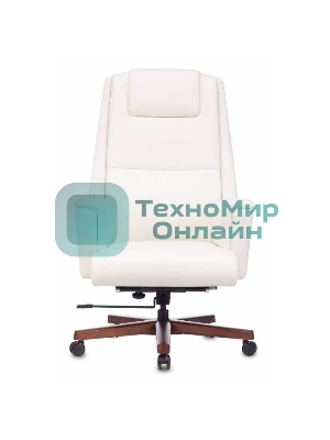 Кресло Бюрократ DUKE белый, кожа