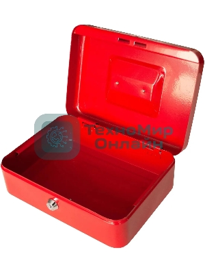 Ящик для денег Silwerhof 90x250x180 красный сталь