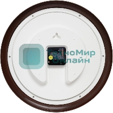 Часы настенные аналоговые Бюрократ WALLC-R85P D35см коричневый/белый