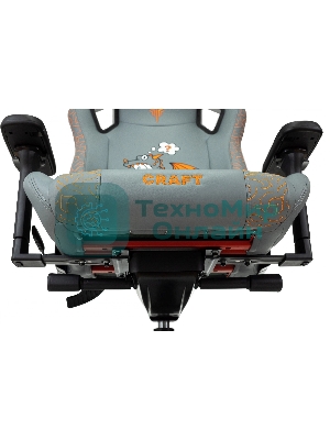 Кресло игровое Knight Craft Dragon серый эко.кожа крестов. металл