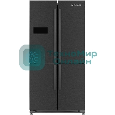 Холодильник Kuppersberg NMFV 18591 DX темный металл трехкамерный 390/170л морозилка снизу, No Frost, Side by Side