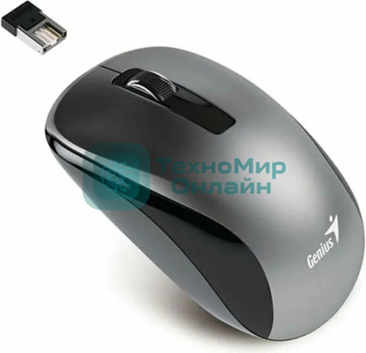 Мышь беспроводная Genius NX-7010 серый, 1200 dpi, радиоканал, USB, кнопки - 3