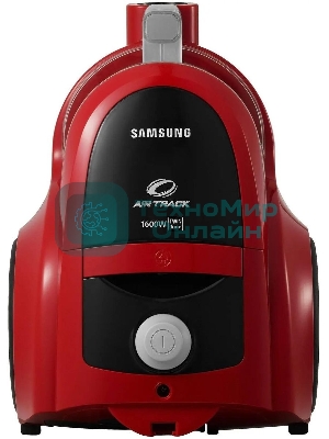 Пылесос Samsung VCC4520S3R/XEV красный, 350/1600 Вт, уборка сухая, пылесборник контейнер 1.3 л