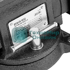 Тиски слесарные Denzel BVH-100 100 мм, поворотные, стальная направляющая, с наковальней