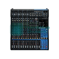 Пульт Yamaha [MG16XU] 16-канальный микшерный пульт: макс. 10 микрофонных/16 линейных входов (8 моно + 4 стерео)/4 групповые шины + 1 стереошина/4 шины AUX, Микрофонные предусилители D-PRE, Фантомное питание +48 В, эффекты: SPX с 24 программами, И