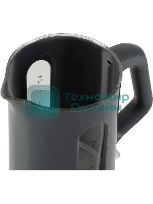 Чайник электрический Hyundai HYK-G4508 1.5л. 1700Вт серый/прозрачный корпус: стекло