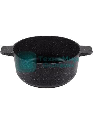 Кастрюля Maunfeld GALAXITE MF24GLX01CR 24 см, 4 л из литого алюминия со стеклянной крышкой