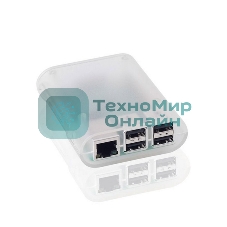 Корпус ACD Transparent RA076 ABS Plastic Injection Molding case with Stripe for Raspberry Pi 3 B (прозрачный, овальный на винтах)(RASP1795)