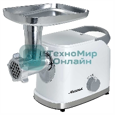 Мясорубка электрическая АКСИНЬЯ КС-2004 белый, 3000 Вт, 3.0 кг/мин, реверс, защита от перегрузки, насадки - 6
