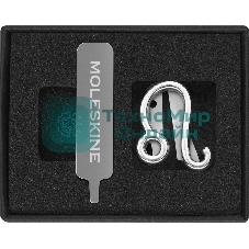 Шильд-символ Moleskine Zodiac Лев, металл, серебристый, коробка с европодвесом, PINLEOSILV