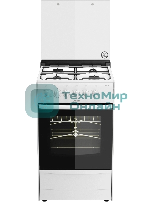 Плита комбинированная Darina 1B KM 441 306 W белый/черный, конфорок 4 шт, духовка 50 л, 50 см x 85 см x 53 см